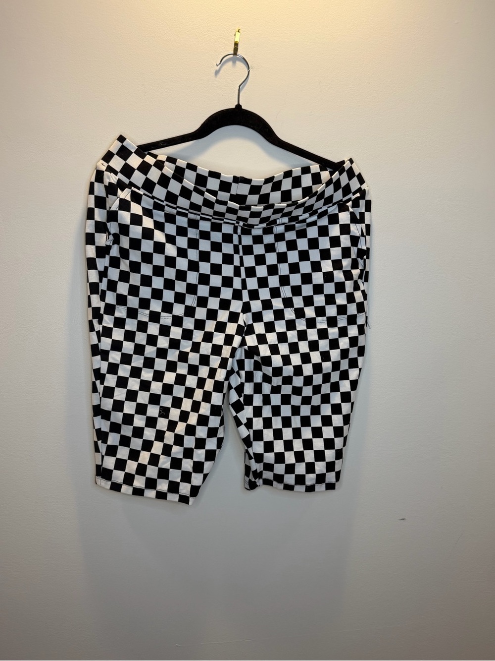 torrid Black & White Checkerboard Bermuda Shorts